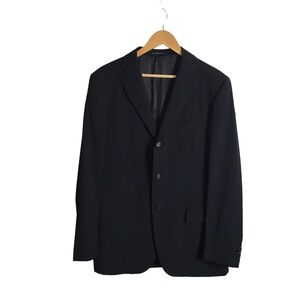 Caruso US 40 EU 50 6R Superfine‎ 110`s Tailoring Black Blazer Wool